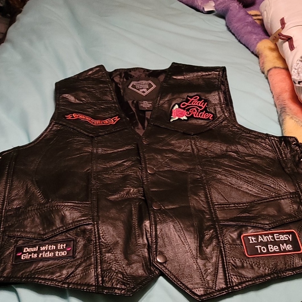 Leather Motorcycle Vest